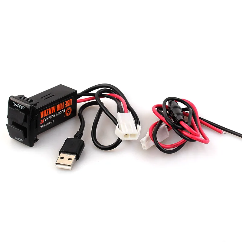 Автомобильное зарядное устройство с USB интерфейсом 5 в 2 1 А и разъем аудио входом