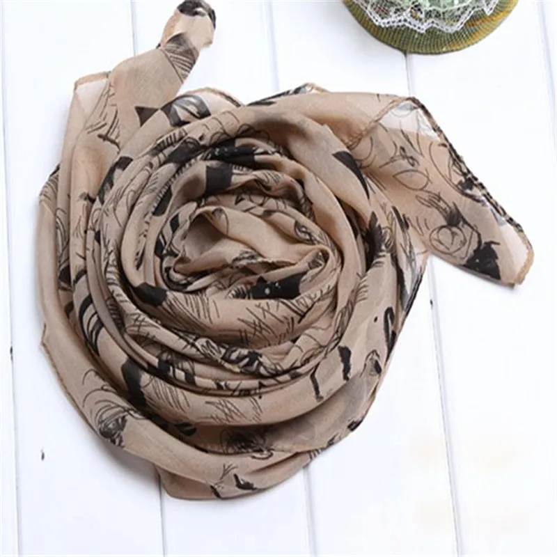 Леди Мэрилин Монро печати шифон шарф длинная шея коллокации вуаль шаль |