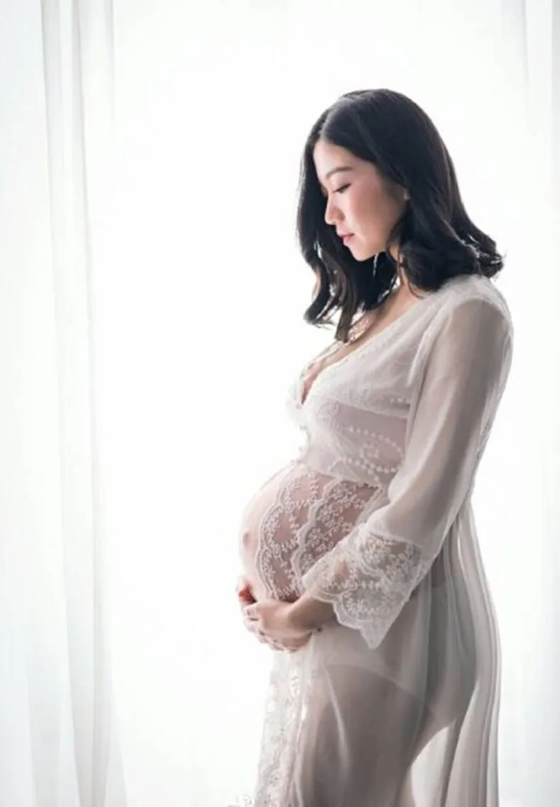 2016 Распродажа однотонная Новинка хлопковое кружевное платье для беременных