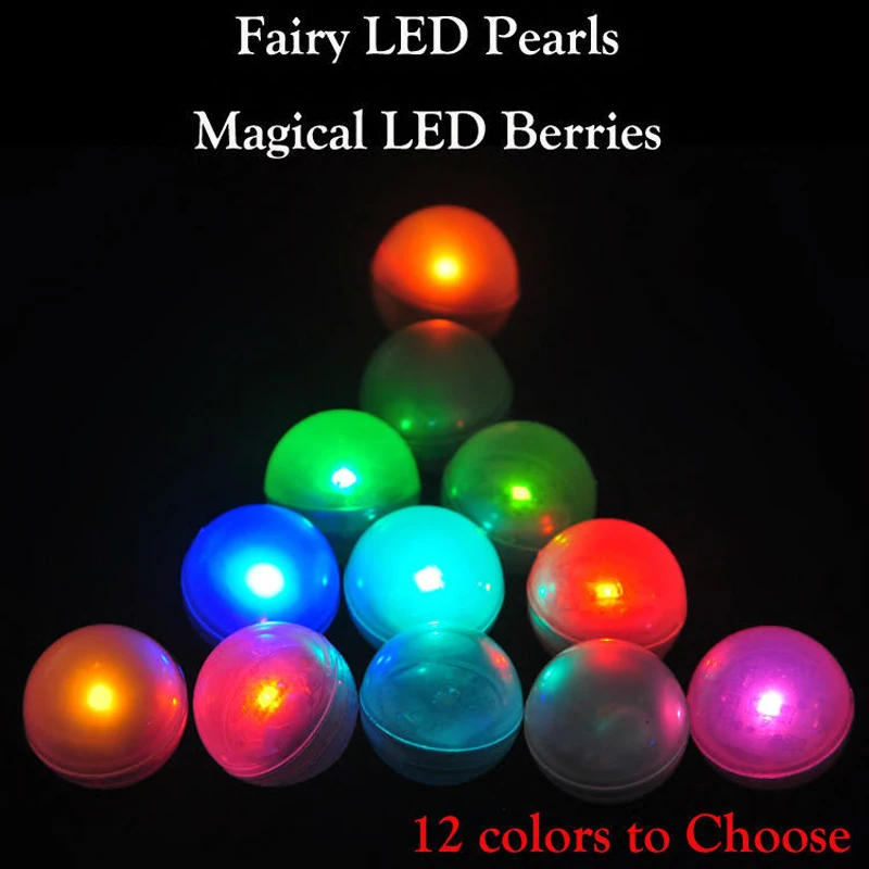 

12pcs/lot led fairy pearls light Coloured Waterproof floating Pool blinking Fade party lights for wedding party decorations