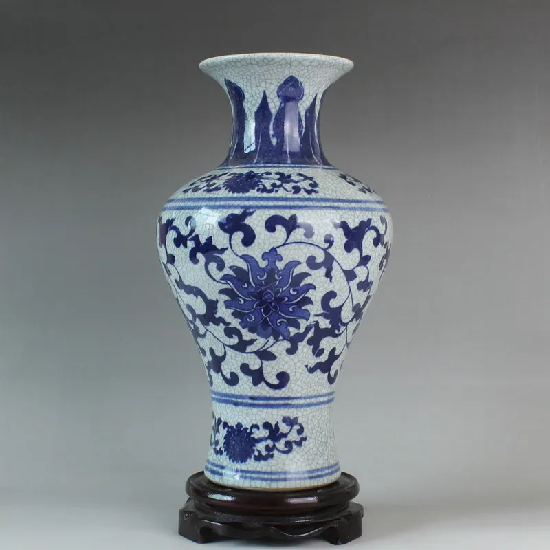 Китайская синяя и белая керамическая Цветочная ваза для домашнего декора | Дом