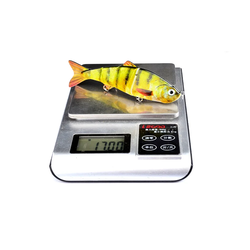 

1Pcs 12cm/17g Rattle Sound Reflective Multi Jointed Hard Bait Lifelike 4 segments Wobbler Deep Swim Artificial SaltWater Bait