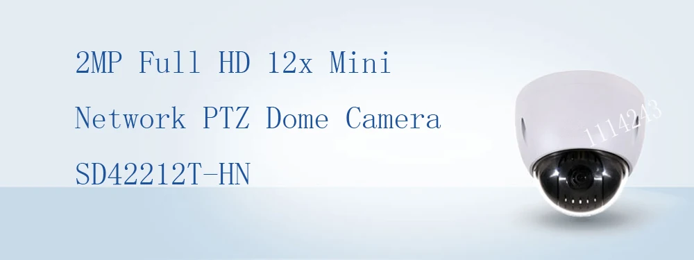 Dahua безопасности IP Камера 2mp Full HD 12X Mini Сетевая купольная ip66 с POE + без логотипа sd42212t