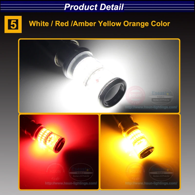 Eseastar 2pcs H7 48-LED-SMD3014 White High Power Led Car Fog Running Light Bulbs Styling Lights Automobiles Bulb DC12-24V | Автомобили и