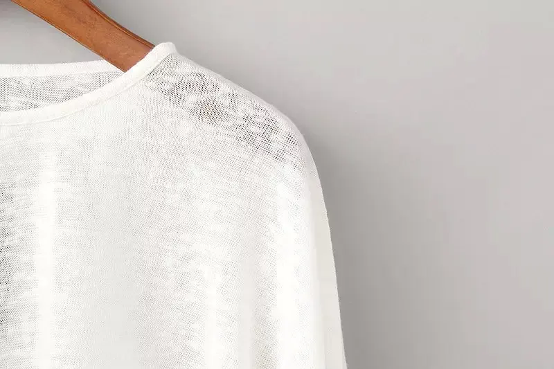 Женская футболка с бахромой Повседневная тонкая свободного покроя большие