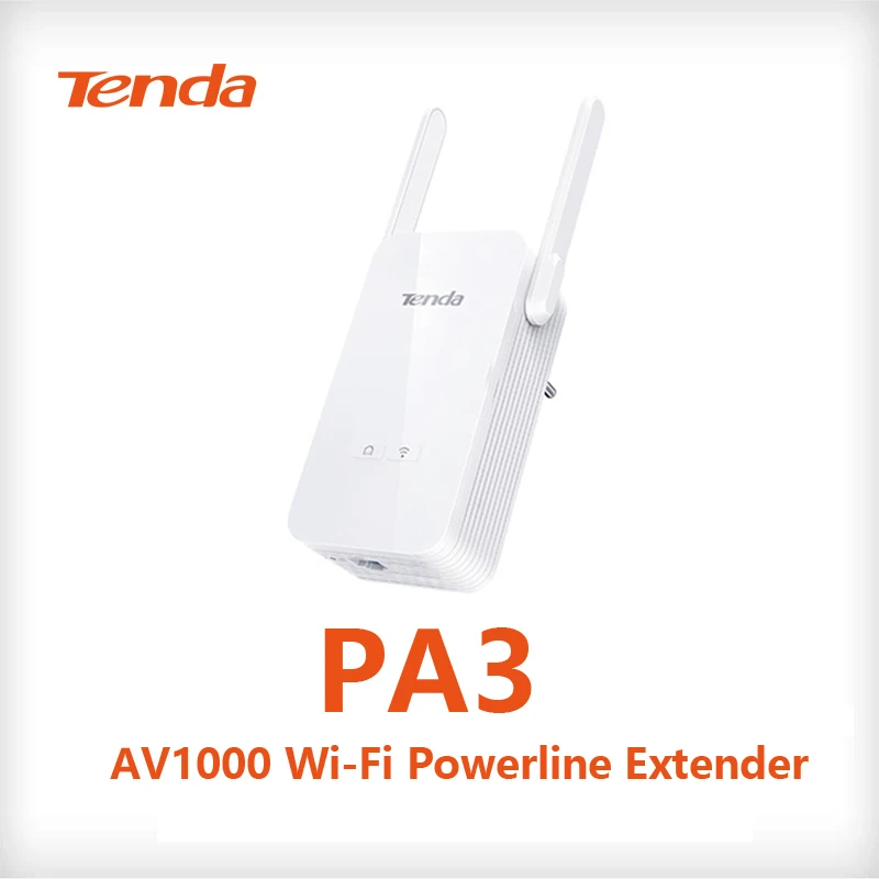 Tenda PA3 1000 Мбит/с PLC 100-240 в wifi Powerline беспроводной адаптер с Wi-Fi buttom