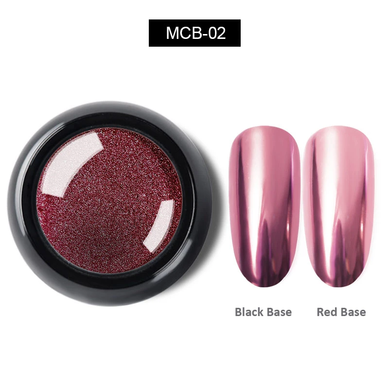 MCB 02 0,5 г/кор. зеркальные порошки для ногтей с металлическим эффектом, художественные Блестки для ногтей, УФ-Гель-лак, хромированная пигментная пыль, сделай сам, маникюрные украшения - Цвет: MCB 02