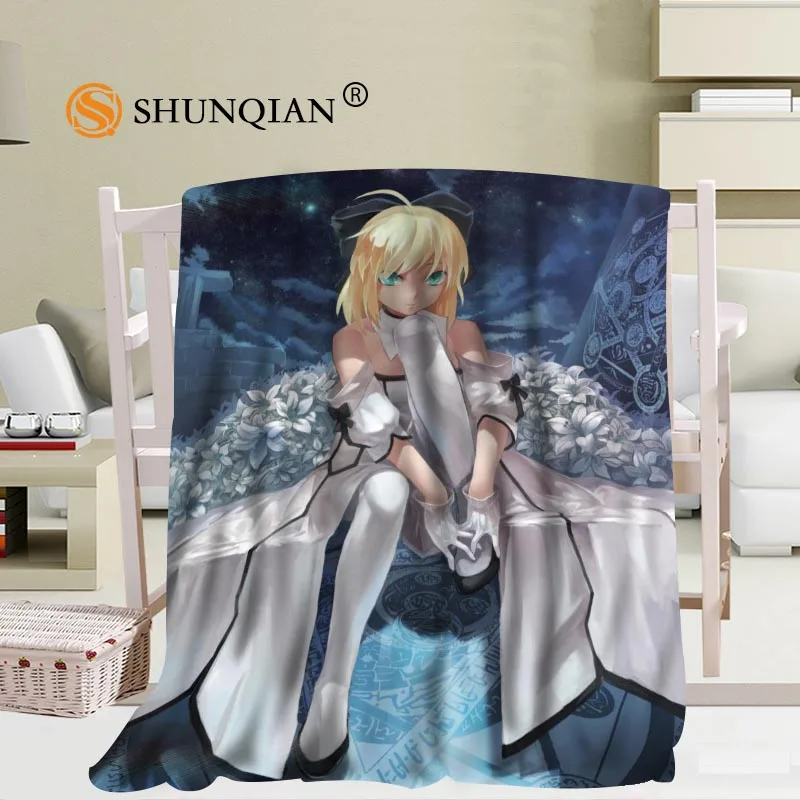 Пользовательские большой размер Saber (Fate stay night) одеяло s для кроватей теплый зимний