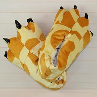 

Lovely Giraffe Orange Cotton Animal Slippers Paw (Kid:21cm,Femal:26cm,Male:31cm)