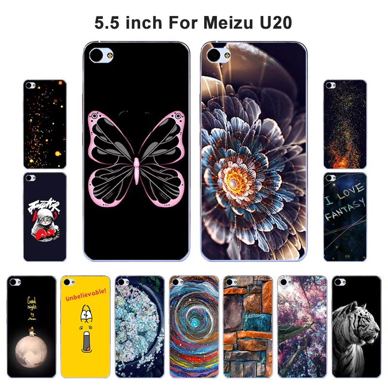 Чехол для Meizu U20 Модный чехол с рисунком U 20 мягкий силиконовый из ТПУ Meilan телефона