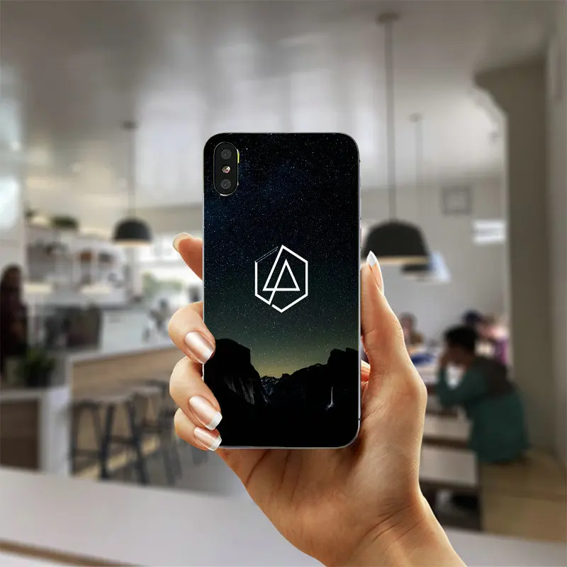 Soft TPU Silicone Mobile Phone Cases for iPhone X 8 7 6S 6 Plus 5 5S SE 5C 4S 4 Shell Bags Back Cover Fashion Linkin Park Logo | Мобильные