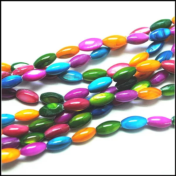 multi colors 40 шт. бусины из натурального жемчуга Перламутровые Бусины в виде ракушек diy ювелирные изделия для изготовления ювелирных изделий Размер одежды 5x10 мм в форме риса - Цвет: multi colors