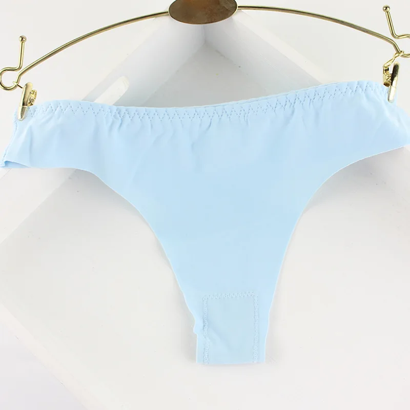 7 шт./лот шелковые сексуальные женские стринги бесшовные трусики женское нижнее