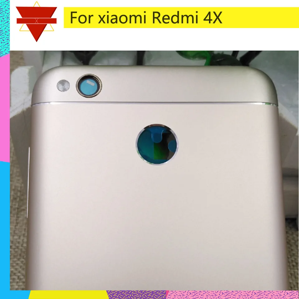 

10pcs\lot Original For Xiaomi Redmi 4X Back Battery Cover Rear Housing Door Case Chassis with Volume Power Button Camera Lens