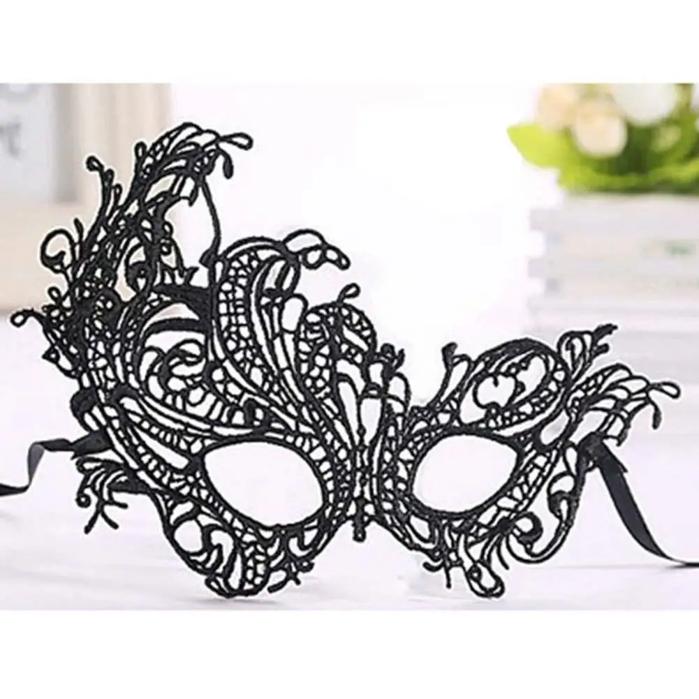 Модная кружевная маска для Хэллоуина маскарадный костюм вечеринки #13 черная