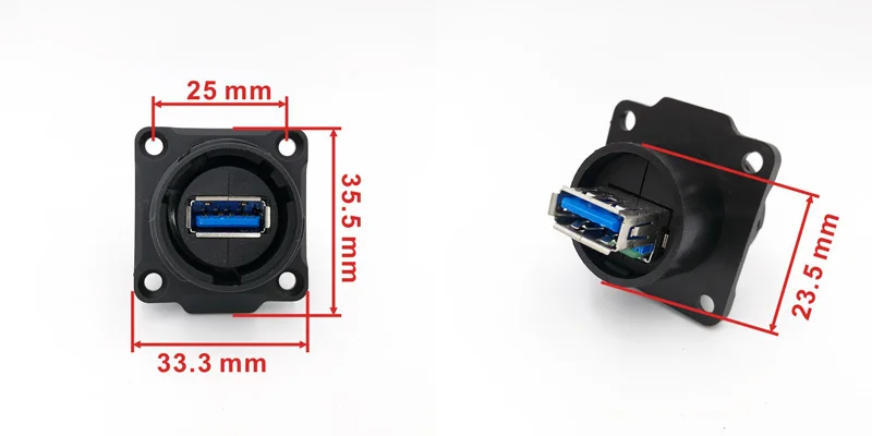 USB 3,0 водонепроницаемый USB разъем для передачи данных IP67 гнездовая Панель Крепление socekt водонепроницаемый H24