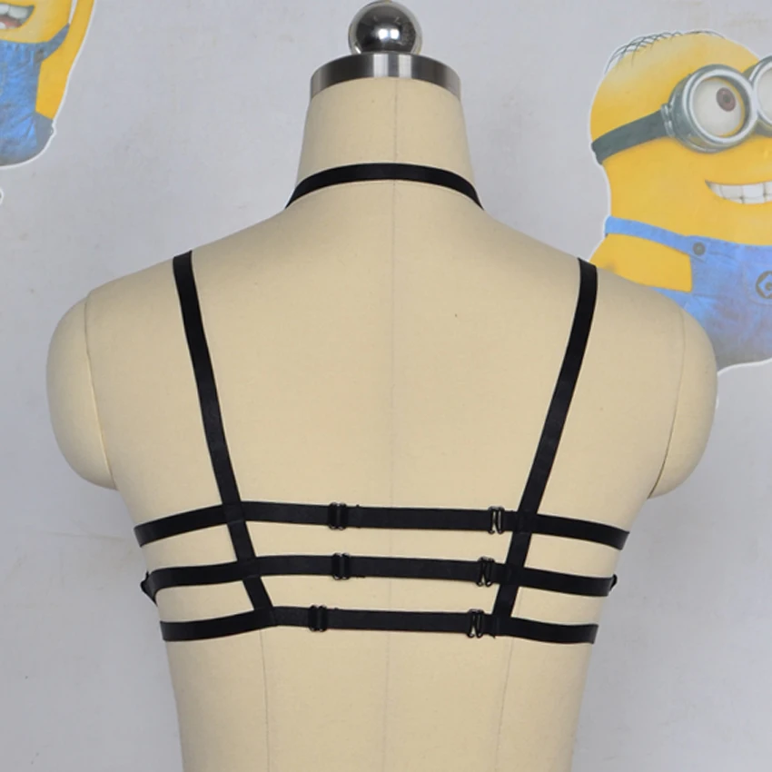 Новинка черный жгут с бюстгальтером сексуальное женское белье готическое