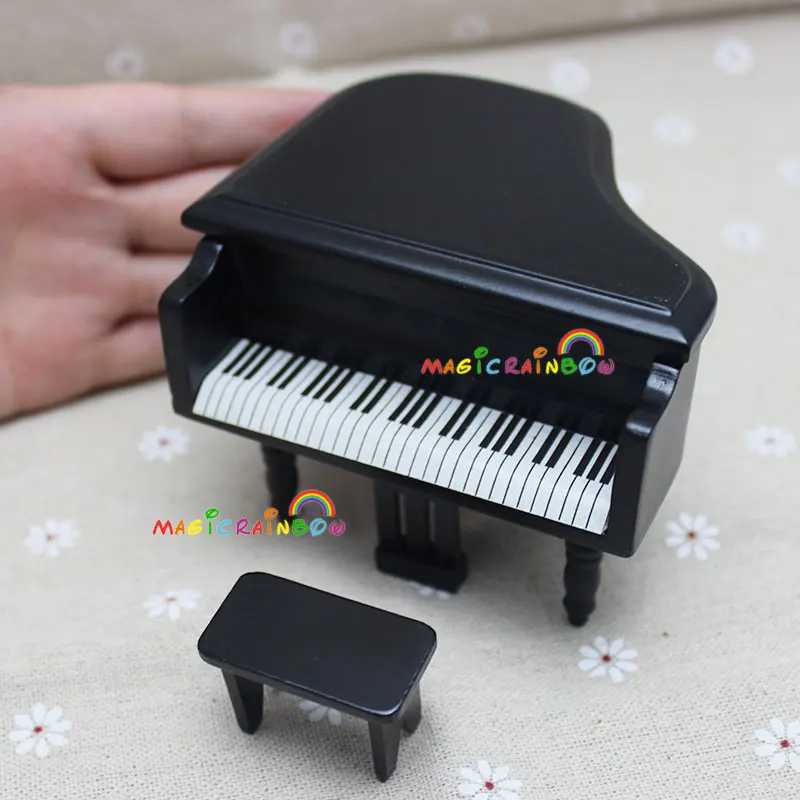 Рояль для детей Pianoforte табурет игрушка модель макеты кукольного домика 1:12 мебель