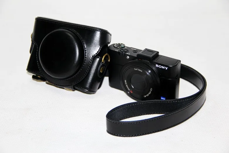 Кожа Камера брендированный флип чехол из кожи для sony детали Cyber shot DSC RX100m2 RX100 ii RX 100