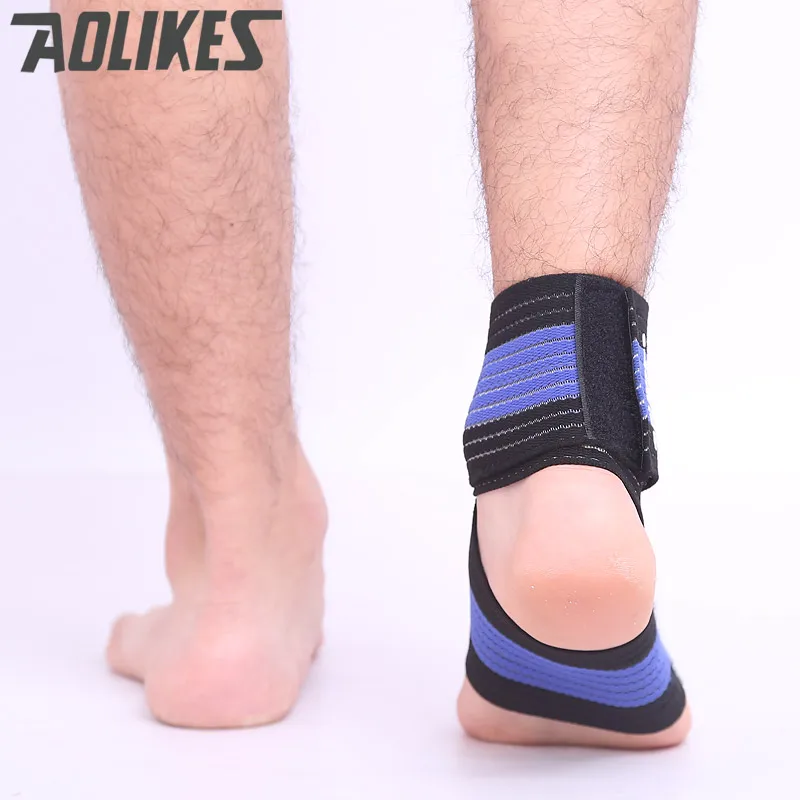 AOLIEK Sports Safety Elastic Brace Ankle Support Pad Protection Bandage Guard Gym Foot Wrap Brand weights Lift | Спорт и развлечения