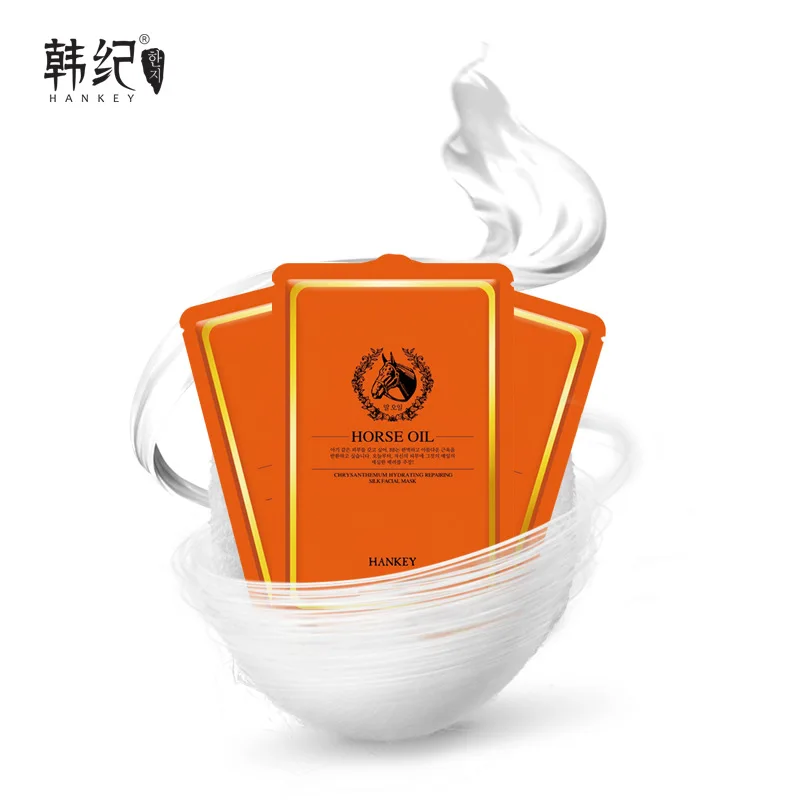 Маска для лица с конским маслом корейская косметика отбеливание пятен