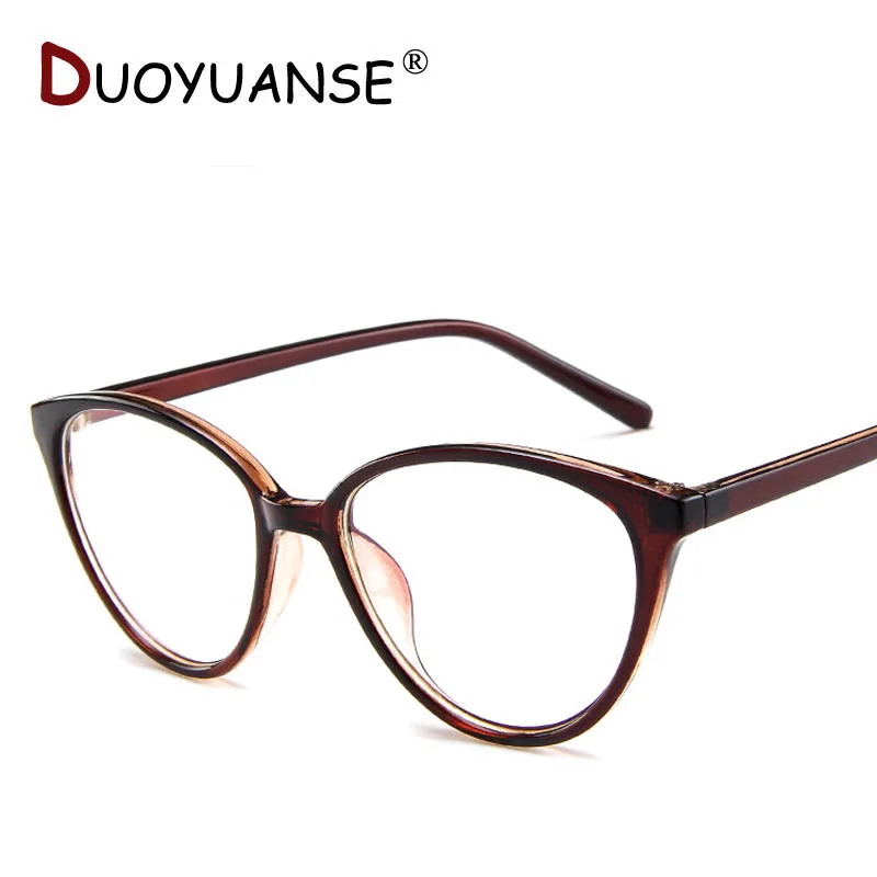 Новые плоские зеркальные Модные прозрачные очки duoyuдос кошачий глаз с защитой от