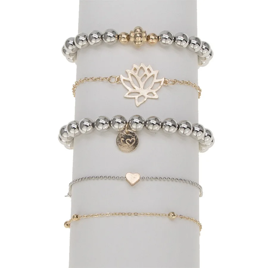 Новинка модные ювелирные изделия многослойные браслеты с бусинами фонариками