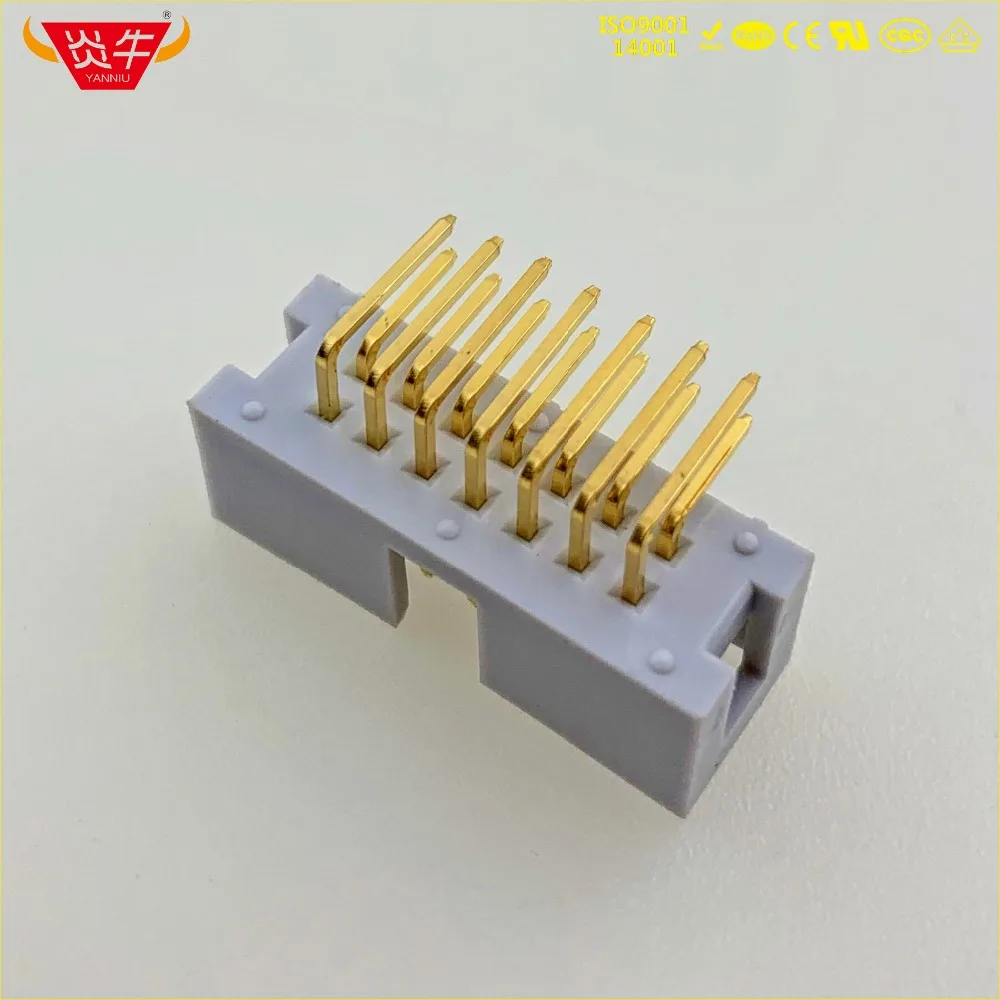 DC3 14P серый и белый 14 pin IDC розетка коробка 2 54 мм Шаг заголовок правый угол