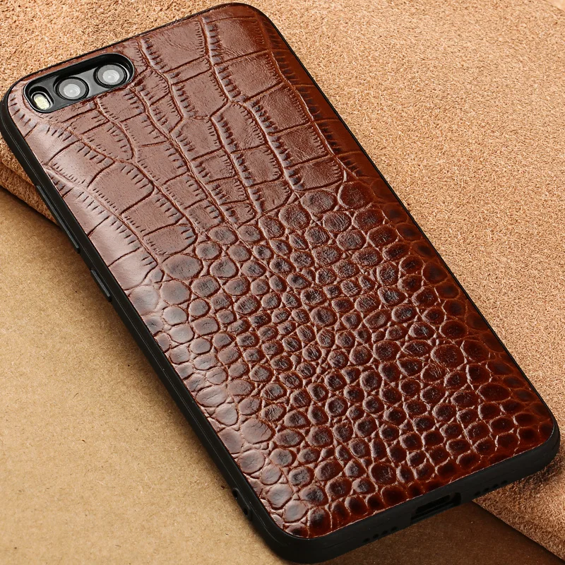 Case For Xiaomi Mi 6 Mi6 M6 / Note 3 Note3 Crocodile Texture Genuine Leather Back Cover | Мобильные телефоны и аксессуары