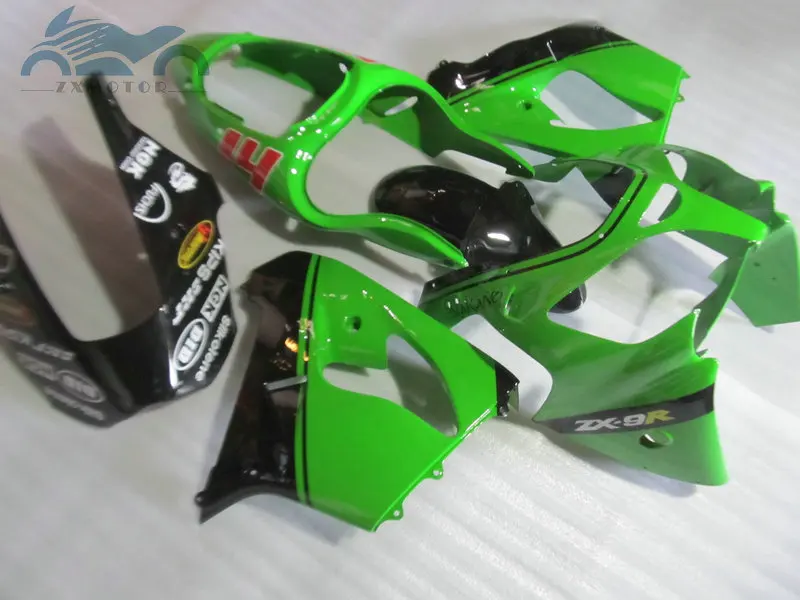 Custom full set fairing kits for KAWASAKI Ninja ZX9R 00 01 ABS plastic sports fairings kit 2000 2001 ZX 9R green body repair | Автомобили