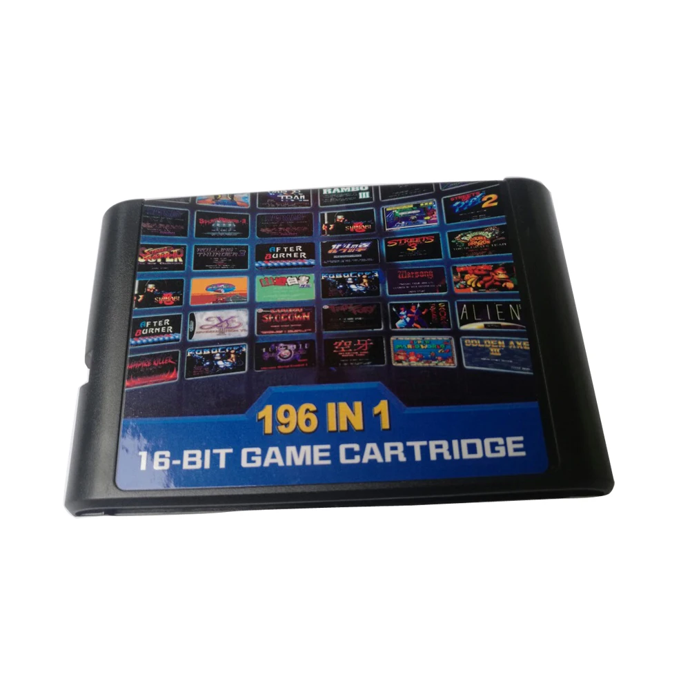 10 шт. картриджи для карт 196 в 1 много высокого качества 16 бит Sega Mega Drive MD PAL и NTSC