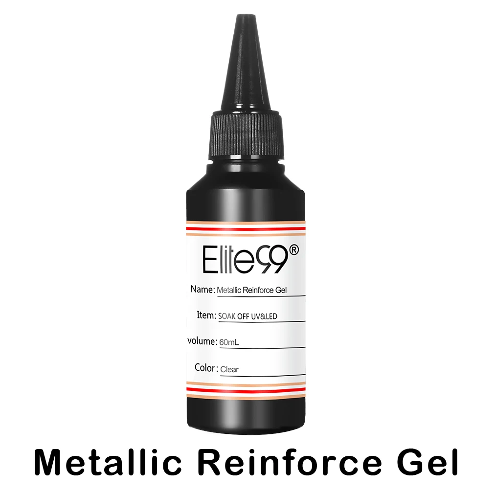 Metallic Reinforce Elite99 60 мл матовая металлическая усиленная воздушная сухая грунтовка матовый УФ-Гель-лак верхнее Базовое покрытие впитываемый УФ-светодиодный Гель-лак для дизайна ногтей - Цвет: Metallic Reinforce