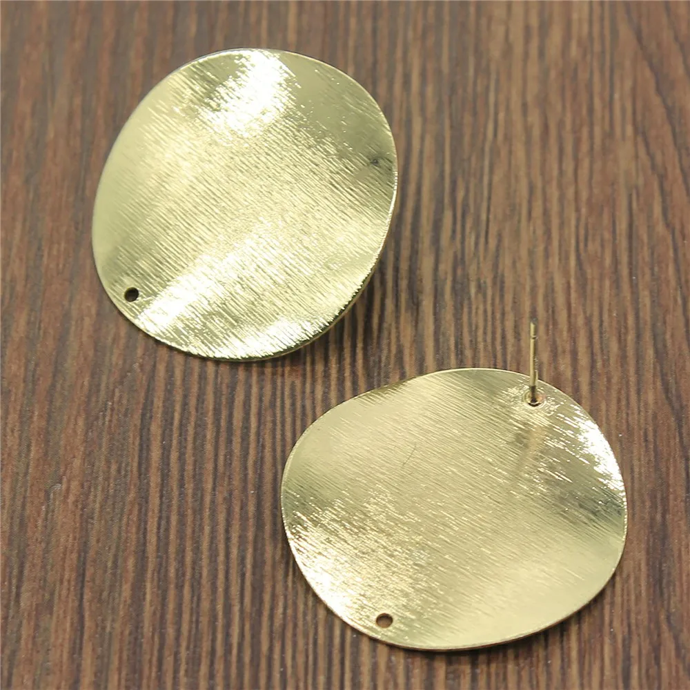 K4131-30x30mm 2 шт. Высокое качество медный материал серьги фурнитура золотые искаженные серьги основа соединители фурнитура для украшений и компонентов - Цвет: K4131-30x30mm