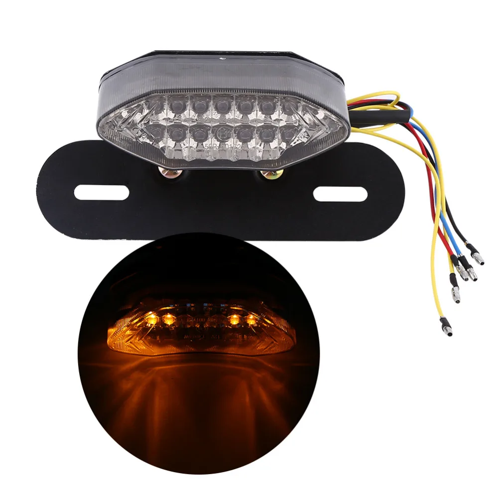 16 LED мотоцикл Quad ATV задний тормоз + поворотники огни номерной знак Интегрированный