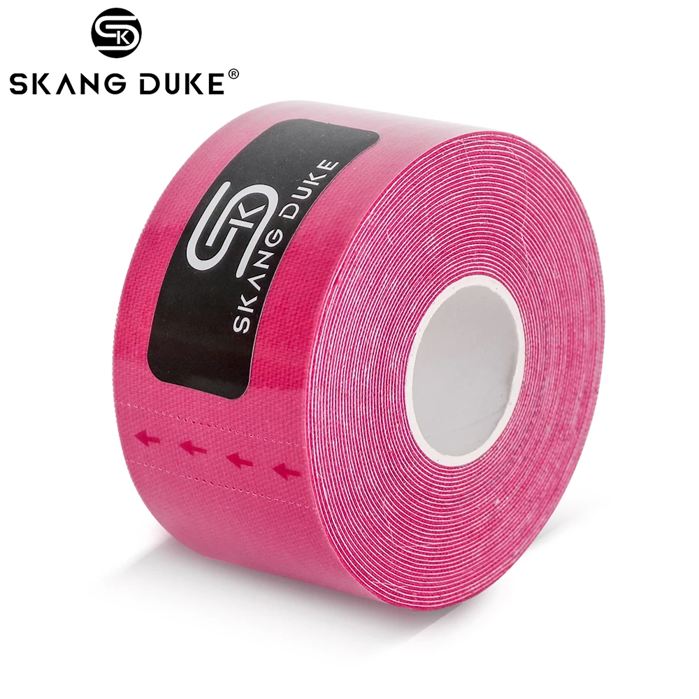Pink KinesioTape 1pc5M кинезиологическая лента, повязка для мышц, рулон, хлопок, эластичная лента для колена, кинезиологическая, водонепроницаемая, для боли, для бега, фитнеса, тренажерного зала, наклейка - Цвет: Pink KinesioTape
