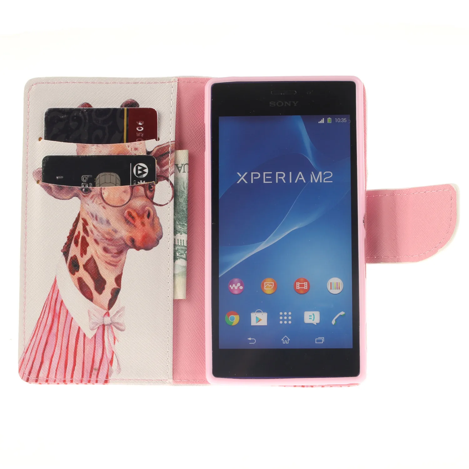 Чехол для телефона TopArmor из искусственной кожи с откидной крышкой Sony Xperia M2 S50h D2303