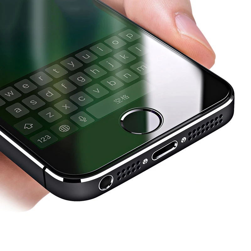 Защитное стекло для iPhone 5S SE Aubusen Закаленное пленка уровень твердости 9H HD Защитная