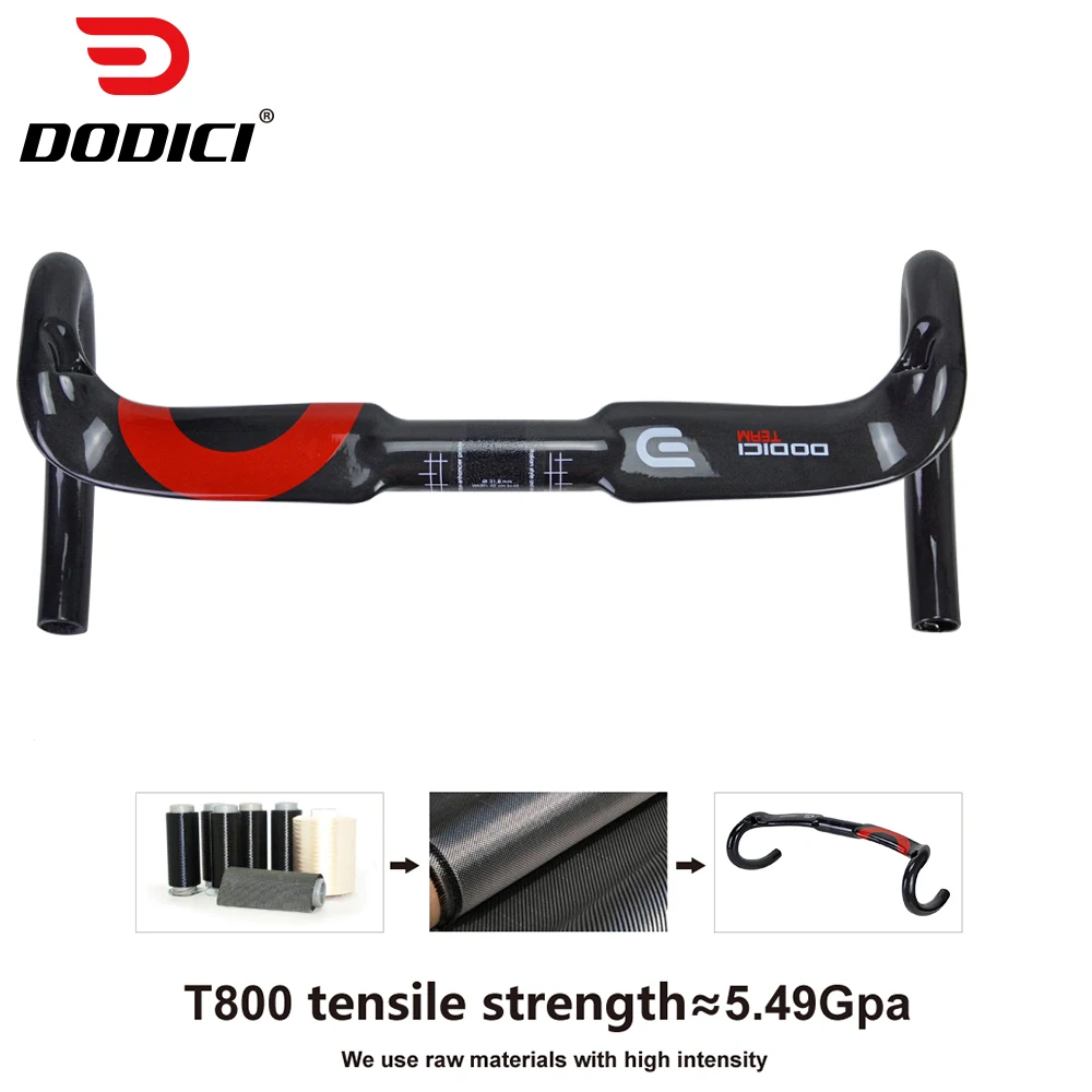 2018NEW DODICI TEAM Carbon Handlebar Road Bicycle Road Race Bicycle Handle Bike Pearl Lacquer Paint Gloss Handlebar Cycling part