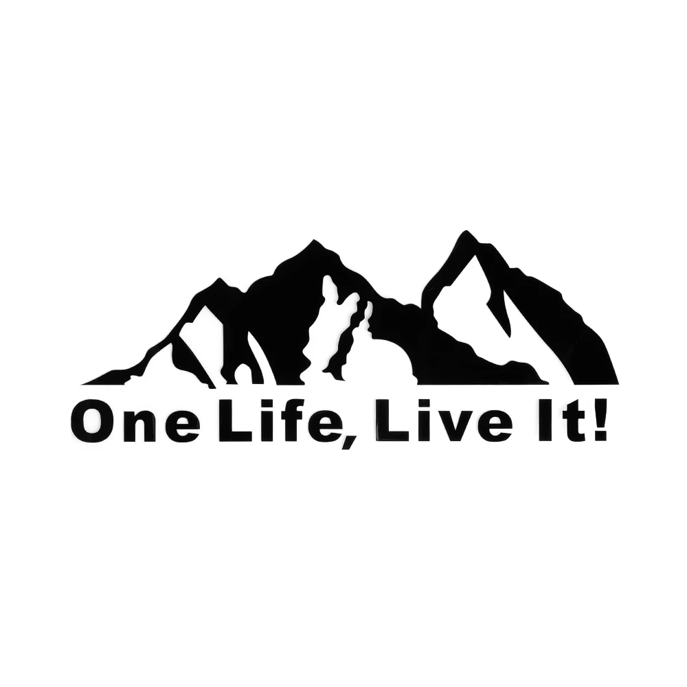 1 шт. ONE LIFE LIVE IT! Внедорожник горы силуэт автомобиль наклейка окно виниловые
