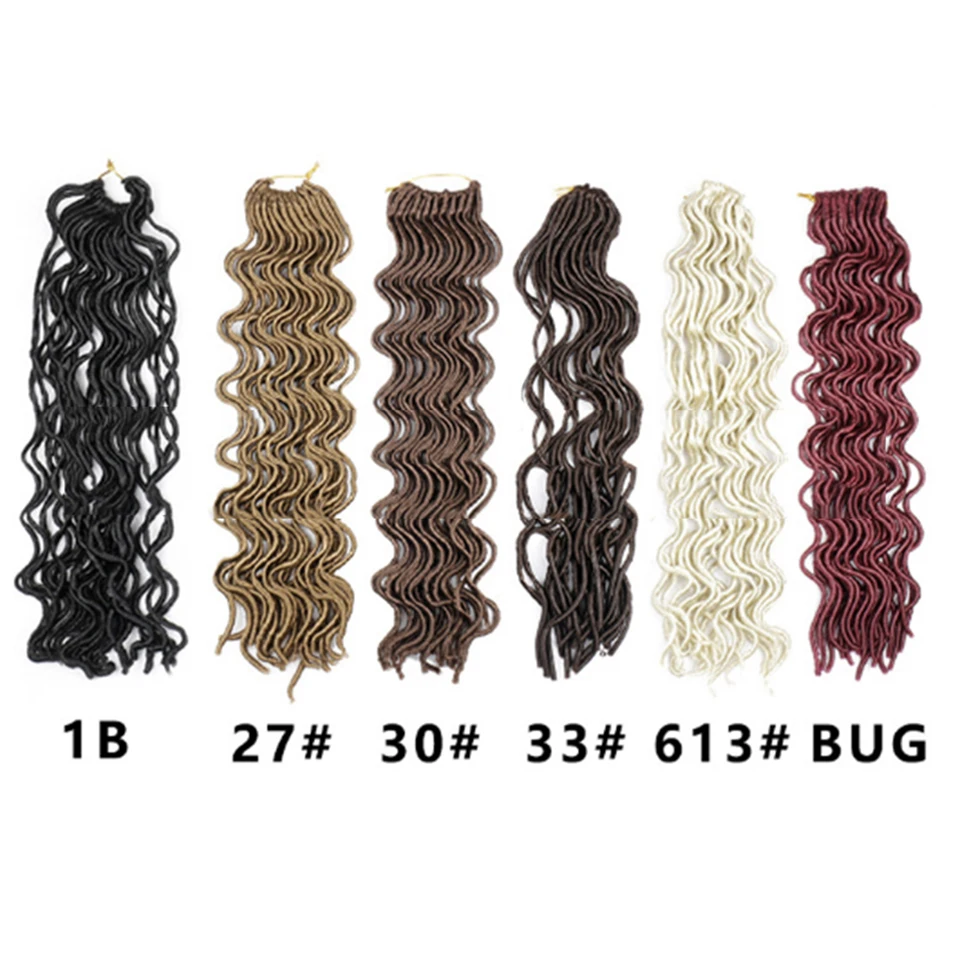 MUMUPI синтетическое плетение волос 20 дюймов 24 корня/Pc вьющийся кроше Faux locs