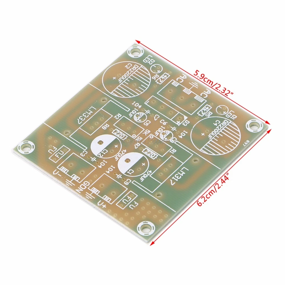 Плавленый LM317+ LM337 положительная отрицательная двойная карта адаптер питания электронные части DIY Kit Logic ICs