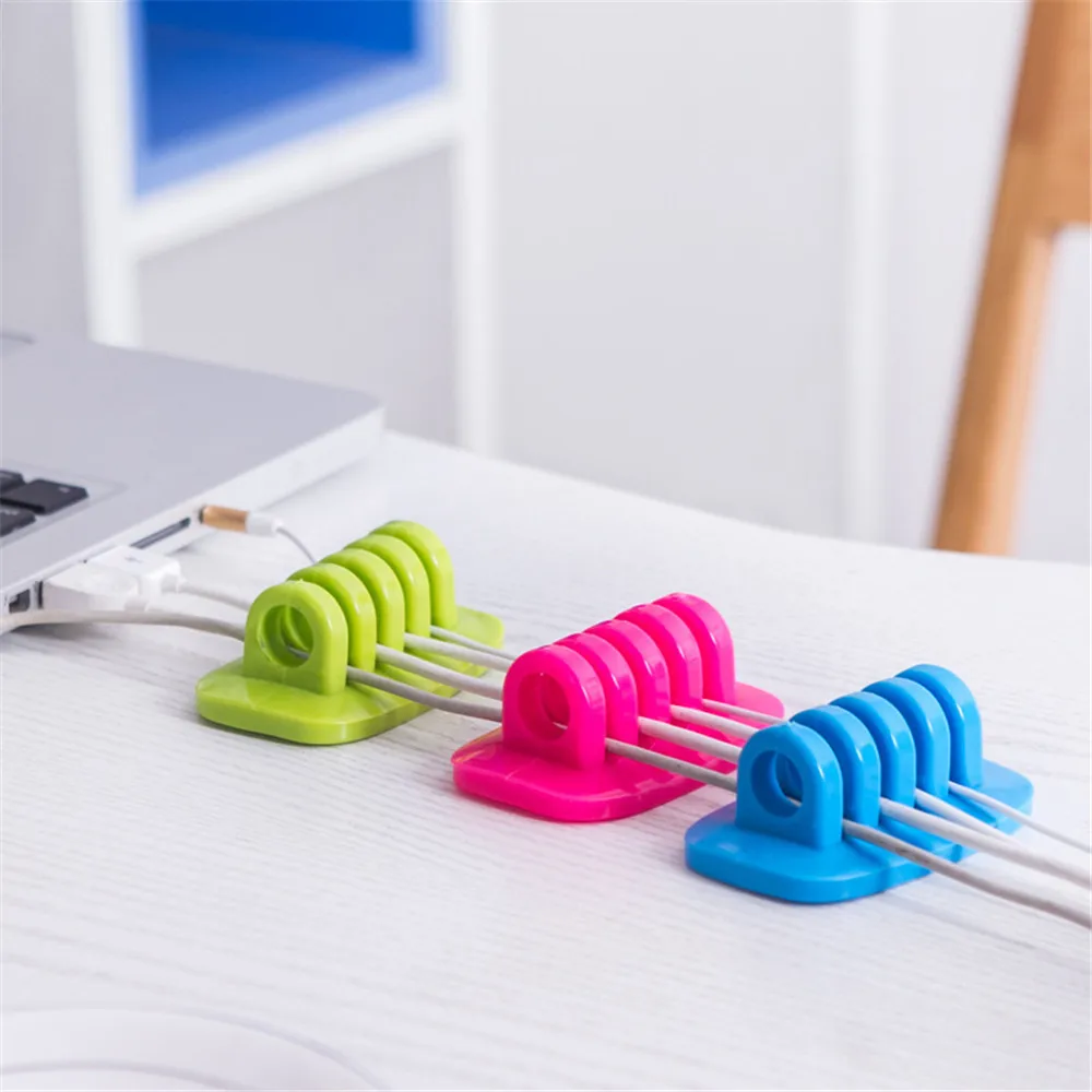 Multifunctional colorful hub Wire plug organizer Power cord buckle cable Self-adhesive winder | Электроника