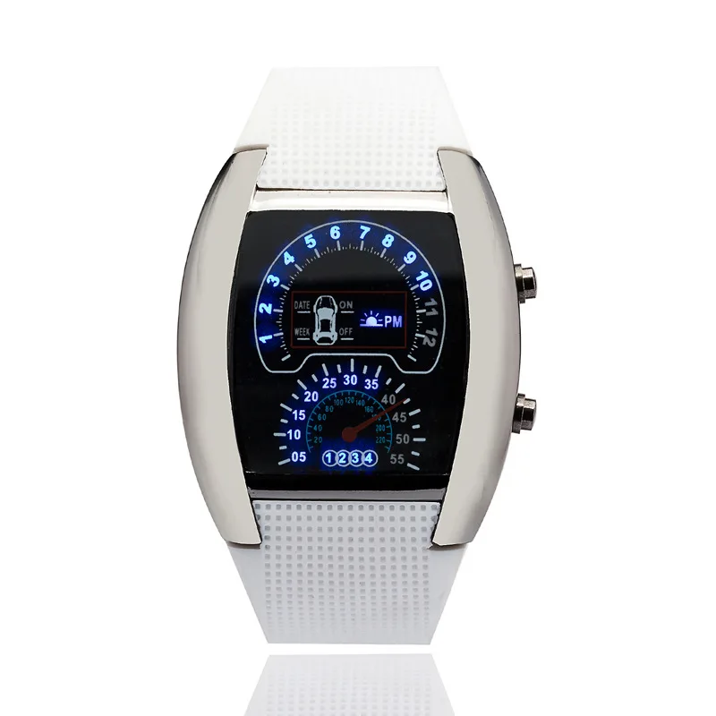 Инновационные Новые Модные часы LED Вспышкой Цифровые Часы приборной доске