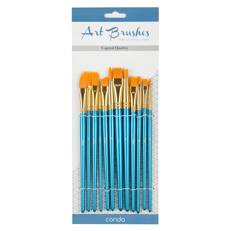 CONDA 12 шт. нейлоновые кисти для рисования набор школьных принадлежностей