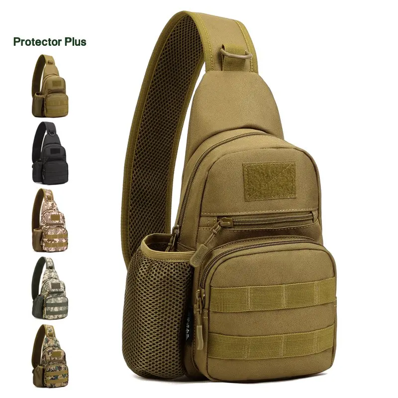 Камуфляжная нагрудная сумка унисекс с карманом для чайника водонепроницаемая на