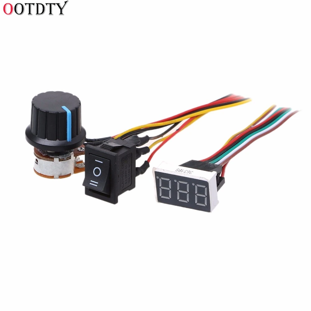 DC 10-55V MAX 60A ШИМ контроллер скорости двигателя 0~ регулируемый привод Переключатель платы