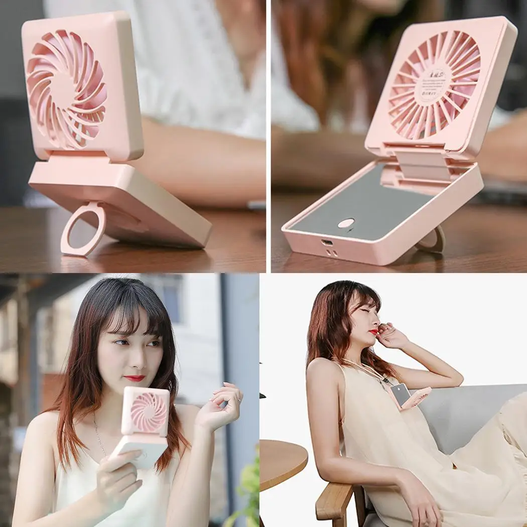 Портативный usb зарядка Макияж Зеркало Мини Ручной Настольный воздушный