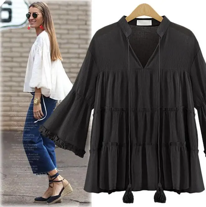Новое Прибытие женские Блузки Повседневные с V-образным Вырезом Roupas Feminina