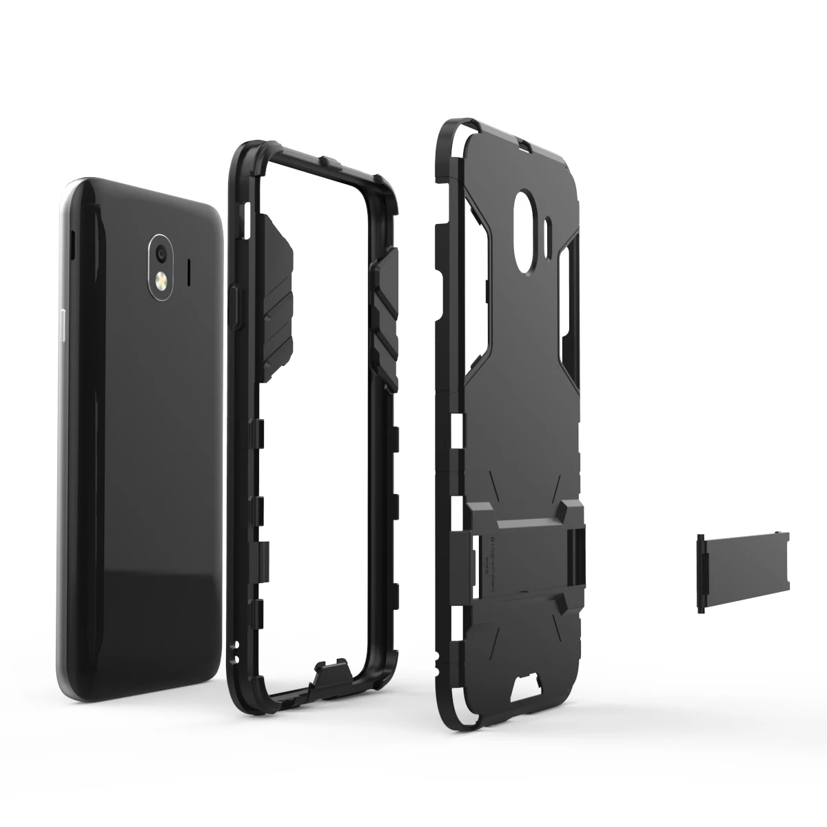 DULCII для Galaxy J 4 2018 пакета(ов) Прохладный гвардии Пластик ТПУ Combo чехол мобильного