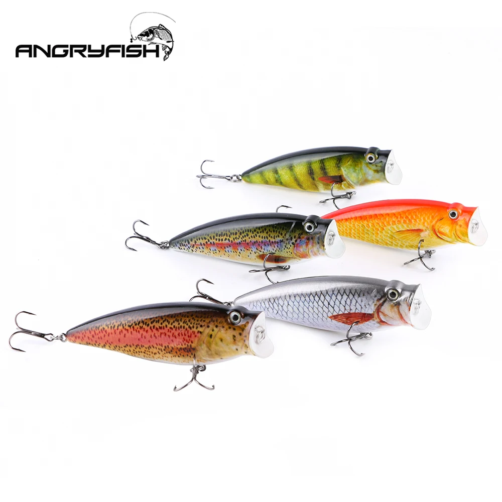

Angryfish Hot Sale 2Pcs Fishing Lures 95mm 18.5g Lifelike Artificial Bait Set 5 Colors Hooks HF-005